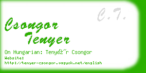 csongor tenyer business card